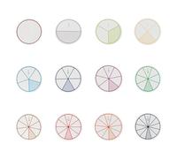 12/16 unidades de discos de fracciones educativas para enseñanza de matemáticas, matemáticas, enseñanza, demostración, comprensión