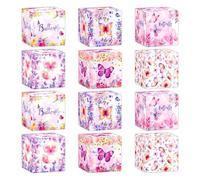 12/18 Uds. Cajas de regalo de mariposas únicas Cajas de regalo estables y plegables para bodas, fiestas y día especial, caja de eventos especiales