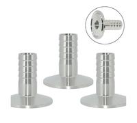 12 19 25 32 38 45 51 57 mm Espiga for manguera x 0,5" 1" 1,5" 2" Abrazadera triple SUS 304 Accesorio sanitario de acero inoxidable 1/2" 3/4" 1"(51mm x Ferrule 64)