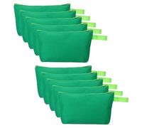 12,2 x 7,5 bolsas de maquillaje de lona con correa, paquete de 10 lápices versátiles cosméticos, estuche con cremallera, estuche de viaje, estuche de almacenamiento de aseo organizador para oficina D