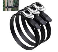 12/20 Inch Heavy-Duty Stainless Steel Grip Lock Straps - Reusable Ratchet Zip Ties for Outdoor Fencing, Poles, Gates, Pipes, and Heavy-Duty Securing Tasks(3pcs,20IN)