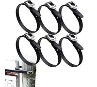 12/20 Inch Heavy-Duty Stainless Steel Grip Lock Straps - Reusable Ratchet Zip Ties for Outdoor Fencing, Poles, Gates, Pipes, and Heavy-Duty Securing Tasks(6pcs,20IN)