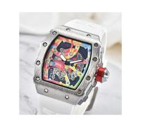 (12)2023 Reloj unisex de cuarzo automático con función AAA y tres pines de Richard Ceramic Smiley Trend