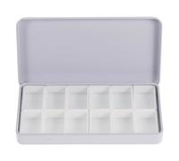 12/21/24/45 Cuadrículas vacías for acuarela, bandejas for óleo, caja de almacenamiento hierro, paletas artistas, suministros arte Para Gouache, Acuarela y óleo(12grids 3.2ml pans)