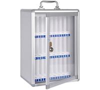 12/24/36/48/60 Gabinete De Almacenamiento para Teléfonos Móviles Almacenamiento Teléfono Aleación Aluminio Taquillas con Cerradura para Aulas, Despachos Y Centros De Examen (Plateadas)(24)