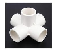 12/24/48pcs 20mm PVC Connector Stereoscopic 5Ways Drip Irrigation Fittings Aquarium Tank Tube Garden Water Connectors DIY Tool (Color : White Stereo 5 Ways, Diameter : 24pcs) Plumbing Fittings