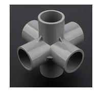 12/24/48pcs 25mm PVC Joints 6ways Stereo Greenhouse Irrigation System Pipe Fittings Aquarium Tank Tube Garden Water Connectors (Color : Gray Stereo 6 Ways, Diameter : 12pcs) Plumbing Fittings