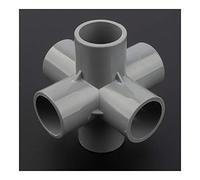 12/24/48pcs 32mm PVC Joints 6ways Stereo Aquarium Tank Tube Irrigation System Garden Water Connectors Pipe fitting (Color : Gray Stereo 6 Ways, Diameter : 12pcs) Plumbing Fittings