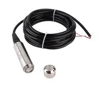 12-32V DC 4-20mA Transmisor de nivel de líquido Cable de 5 m, Detector de sensor de nivel de agua, Transmisor de presión para agua, gas, aceite (0-2m)