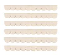 12 40cm Molduras Decorativas de Madera Festoneadas, Bonitas Molduras de Madera Festoneadas sin Terminar para Decorar el Hogar la Pared la Ventana el Armario o Estante