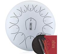 12.5 Pulgadas 13 Notas C Llave De Lengua De Acero Para Tambor, Para Conciertos, Meditación, Yoga, Curación Mental, Con Bolsa De Transporte, 2 Palillos, Libro De Tutoriales, Pegatinas De Notas
