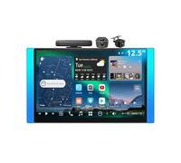 [12.5" QLED] Radio Android AI 1 DIN y 2 DIN, 8+128G, Pantalla Flexview, Sonido 7.1.2 CH, 4G LTE, 2 WiFi, 36B-EQ, CarPlay y Android Auto inalámbricos, HDMI IN, 2 Cámaras de Grabación,X10G125E-R3-EU06