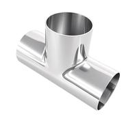 12,7 16 19 22 25 28 32 38-133mm tubo OD soldadura a tope Tee 3 vías conector SUS 304/316 cerveza casera inoxidable(SUS316,76mm Pipe OD)
