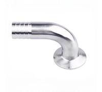 12,7/16/19/25/32/38/45/51/Mm OD SS304 espiga for manguera sanitaria accesorio de tubería 1,5 "2" Tri abrazadera 50,5mm/64mm virola codo de 90 grados(32mm x ferrule 50.5)