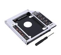 12,7 mm Aluminio SATA HDD SSD Carcasa Unidad de Disco Duro Bay Adaptador de DVD óptico para computadora portátil, Soporte para Disco Duro 2.5 HDD/SATA/SATAII/SDD