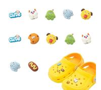 12 abalorios para zapatos, pulsera de estilo de dibujos animados y accesorios de decoración de engranajes para niños, regalos de cumpleaños para niñas, mujeres, niños y adultos