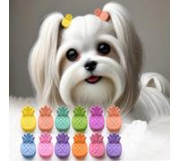 12 accesorios para la cabeza de mascotas, pinzas para el pelo de perro, pinza para el pelo de piña para perro maltés yorkshire, gorro de animales pequeños