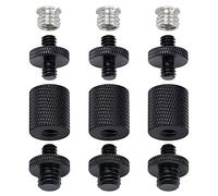 12 Adaptadores de Trípode de Luz de 1/4", 3/8" para Cámara Réflex Digital, Soporte de Hombro, Luz Flash, Panel LED y GoPro