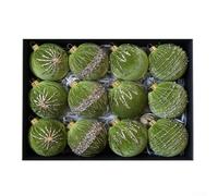12 adornos de esferas de Navidad de terciopelo de 8 cm con acabado aterciopelado suave para árbol, corona, guirnalda y decoración navideña del hogar (verde)