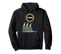 12 Agosto 2026 Amante de los eclipses solares Frailecillos Gafas Eclipse Sudadera con Capucha
