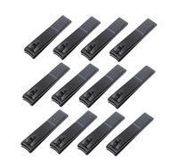 12 alicates para cutículas, pinzas para uñas, cortaúñas, de acero al carbono, para manicura, cortaúñas, tijeras grandes, hoja