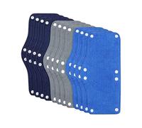 12 almohadillas de algodón que absorben el sudor para casco para mayor comodidad y transpirabilidad con cierres, ajuste lavable para trabajadores de la construcción, uso al aire libre, 26 x 13 cm