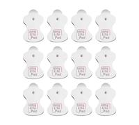 12 almohadillas de electrodo de espuma de 22 mm para electroterapia de larga vida útil, almohadillas de gel de masaje autoreutilizables (blanco, talla única)