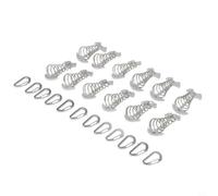 12 anclajes negros para cubierta, diseño de espina de pescado para tiendas de campaña, toldos, muebles, estacas seguras para acampar al aire libre, aleación de aluminio resistente, 3,58 x 7,72 cm