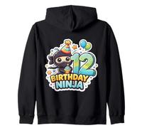 12 años cumpleaños Ninja Boys Doce 12 Fiesta duodécima Sudadera con Capucha