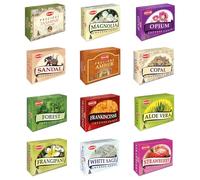 12 Assorted Boxes of HEM Incense Cones, Best Sellers Set 12 X 10 (120 total) by Hem