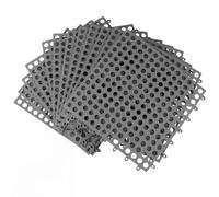 12 azulejos entrelazados de plástico, azulejos de drenaje de plástico antideslizantes, azulejos de drenaje de plástico entrelazados para baño, cocina, piscina, gris