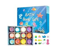 12 Ba Th B O M Bs Sur Prize O Ce An Toys, Con Cuidado Suave De La Piel, Multicolor, Bombas De Baño, Bola De Baño Hecha A Mano Con Burbujas Gaseosas Para Niños, Proporciona Aromaterapia Relajante Y Com