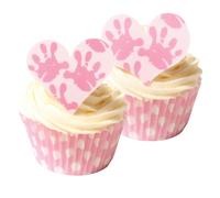12 Baby Girl Hands Edible Cake Decorations