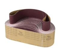 12 bandas de lijado de zirconio rojo, 75 x 5, 80, 120, 180, 240 y 400, juego de lijas de alúmina de grano mixto, accesorios para herramientas abrasivas, 12 unidades, 75 x 5