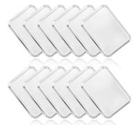 12 bandejas de acero inoxidable para hornear galletas pequeñas bandejas de metal rectangulares profesionales para horno y tostadora, aptas para horno y lavavajillas (7.1 x 5.1 x 0.79 pulgadas)