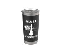 12 Barras de música Blues Trouble Vaso térmico de acero inoxidable de doble pared