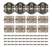 12 Bisagras Pequeñas de Bronce Antiguo para Joyero de Madera Con Kit de Tornillos a Juego, Mini Decorativas para Manualidades