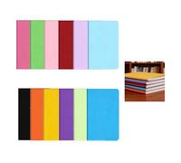 12 blocs de notas A6 en blanco, 14 x 9 cm, mini cuaderno, 12 colores, cuaderno escolar portátil, pequeño cuaderno con tapa blanda para escuela, oficina, viajes, dibujo, regalo de regreso a la escuela