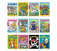 12 blöckchen mágica en Juego para niños y niñas (A8 de 7,5 x 5,2 cm) - 12 diseños - Lutz Mauder