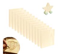 12 bloques cuadrados de madera de pino sin tratar, madera para manualidades en blanco para tallar, pintar, quemar y posavasos (cuadrado 10 x 10 x 1 cm)