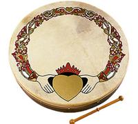 12" Bodhran Irlandés Cruz Claddagh