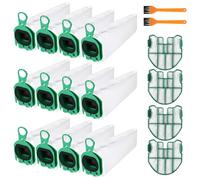 12 Bolsas de Aspiradora,Bolsas Aspirador para Vorwerk Kobold VB100,Con 4 Filtros de Motor, 2 Cepillos,Bolsas de Limpieza de Repuesto Para Vorwerk Kobold VB100