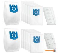 12 bolsas de aspiradora GN compatibles con Miele GN Classic C1, Complete C2, C3, S2, S5, S8 Serie con 5 filtros de motor, 5 filtros de aire limpio, repuesto 9917730 1242113