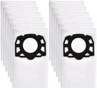 12 bolsas de aspiradora KFI 357 compatibles con aspiradoras Kärcher WD 2 Plus, WD 3, WD 3 batería, KWD 1, KWD 2, KWD 3, MV 3, WD 3.200 para WD 3.800 M, SE 4001, SE 4002