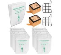 12 bolsas de aspiradora para Vorwerk Folletto VK135 VK136 con 2 filtros de motor, 2 filtros para Folletto VK135