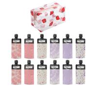 12 Bolsas De Embalaje Secundario De Viaje Y 1 Bolsa De Almacenamiento Rosa, Bolsa De Almacenamiento Multifunción, Neceser De Viaje, Bolsa De Almacenamiento De Cosméticos, Kit De Viaje Portátil.