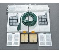 12 bolsas de microfibra + 12 ambientadores + 2 filtros EPA + 2 filtros + 1 cable eléctrico de 7 m motor para Folletto VK 135 136 aspiradora Vorwerk adaptables