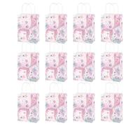 12 bolsas de papel con estampado de sirenas, bolsas coloridas para fiestas de cumpleaños temáticas del mar y festivales, suministros de fiesta de eventos