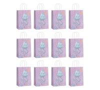 12 bolsas de papel con estampado de sirenas, bolsas de regalo con asa, suministros de planificación de eventos