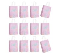 12 bolsas de papel con estampado de sirenas, bolsas de regalo con asa, suministros de planificación de eventos, bolsas de papel coloridas